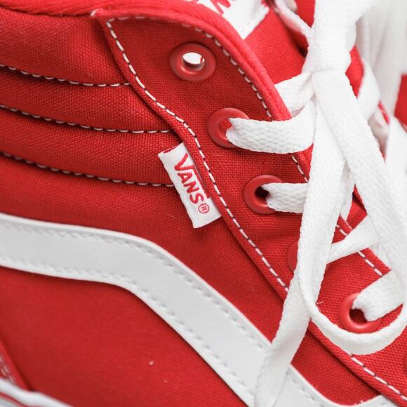 Vans Sk8 Hi Red White Platform Sneakers Skate Womens Size 10 Mens 8.5 NEW - Picture 10 of 16